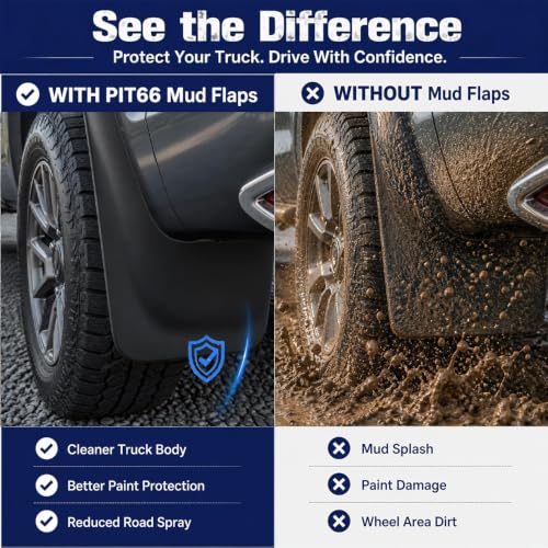 Image of PIT66 Mud Flaps Splash Guards Fit 2007-2013 Toyota Tundra Front & Rear