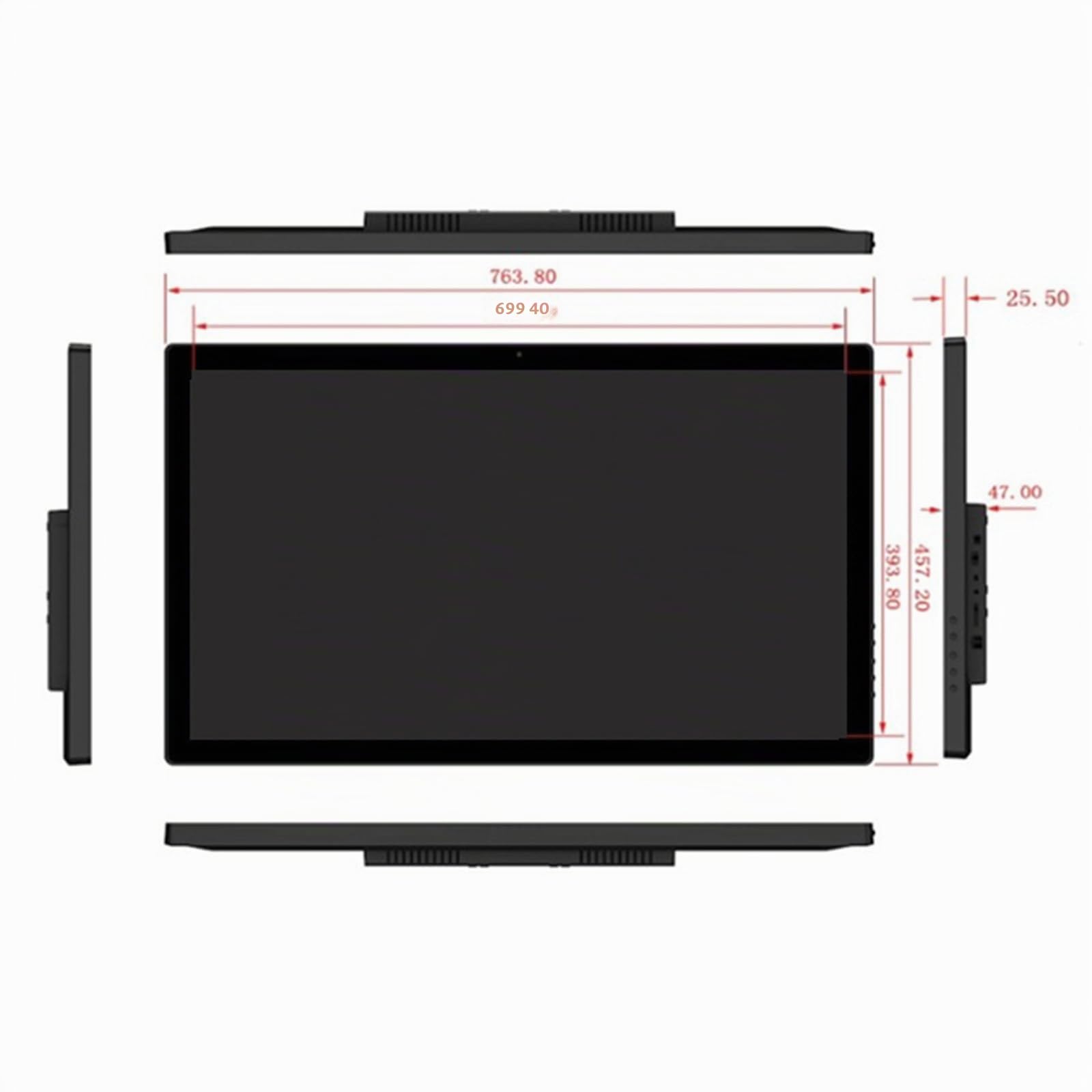 Cornice Digitale HD da 32 Pollici, Display IPS, Macchina Pubblicitaria da Parete, con 32 GB di Spazio di Archiviazione, Facile da Usare(Black)