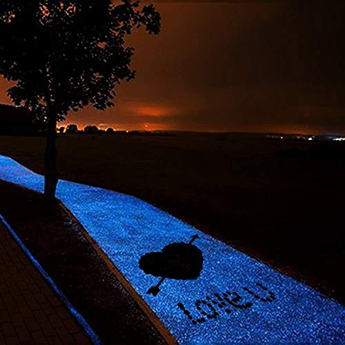 Liaocx 100Pcs Luminous Stones Glow In The Dark Garden Pebbles Rocks For Home Outdoor Walkways Garden Path Patio Lawn Garden Yard Fish Tank Decor (100, Blue) #TOP4