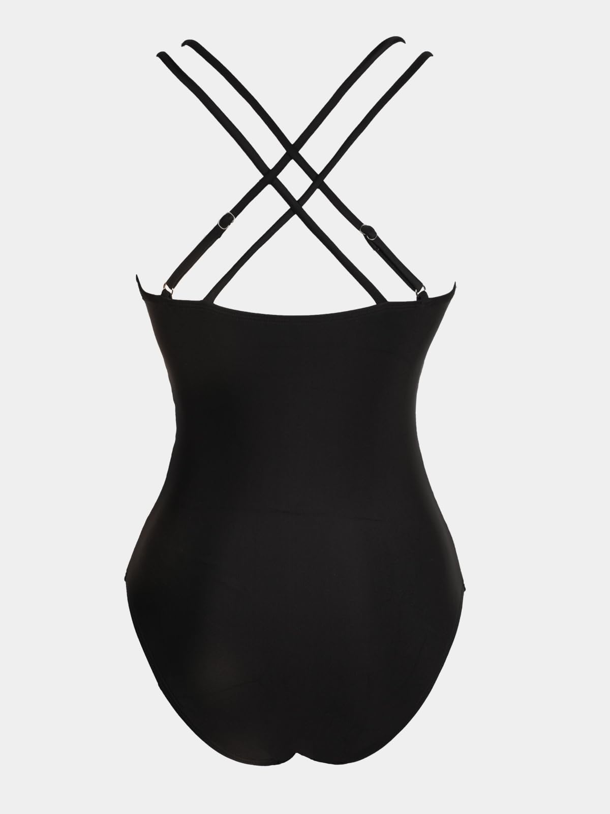 CUPSHE Maillot de bain une pièce pour femme - Col en V - Maille - Découpes décoratives - Double bretelles - Mode plage