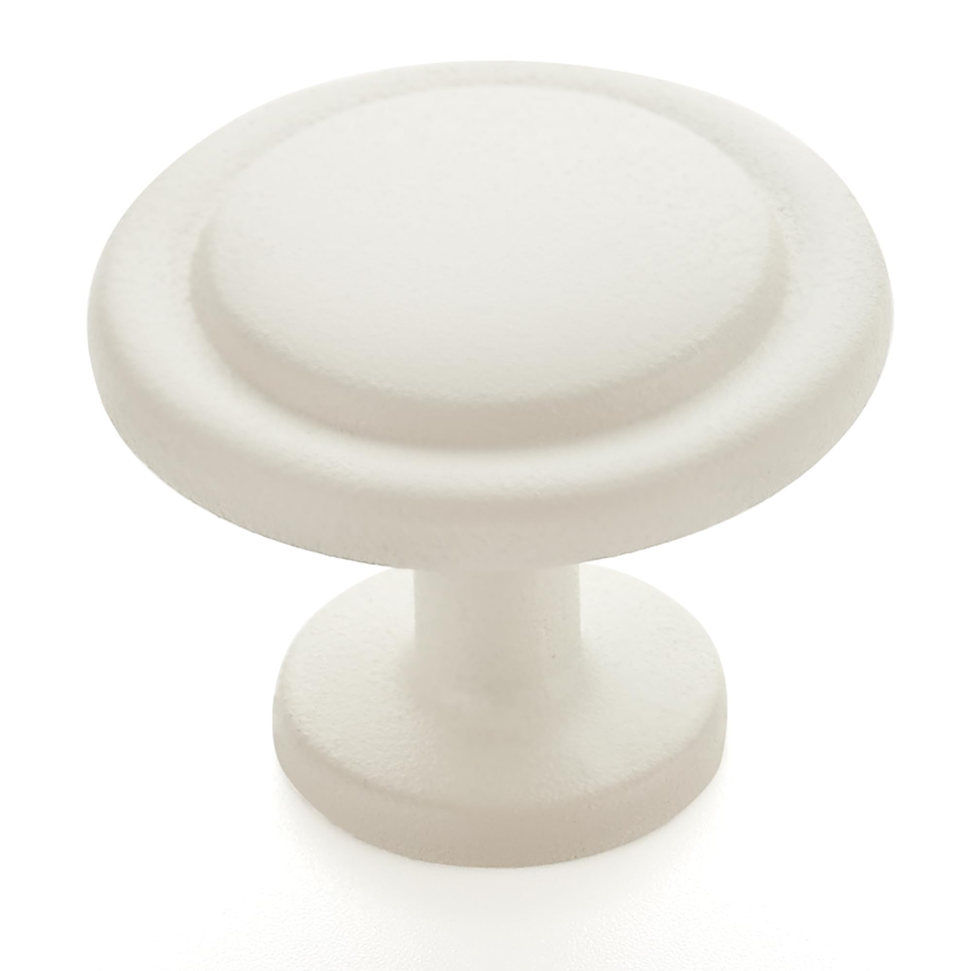 Ravinte White Round Cabinet Knobs,Zinc Pulls,1-1/4 Inch,3 Pack
