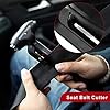 MOTORBUDDY 2-Pack Car Safety Hammer, 3-in-1 Auto Emergency Escape Hammer with Window Breaker and Seat Belt Cutter, Striking Black Emergency Escape Tool for Car Accidents #4
