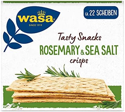 Wasa Knäckebrot Tasty Snacks Crisp Rosmarin, 10er Pack (10 x 190g)