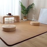 Vnook Sommerkühlende Bodenmatte im japanischen Stil, verdickte Tatami-Rattan-Bodenmatte, geeignet for Wohnzimmer, Schlafzimmer und andere Wohnräume.(120 * 180cm)