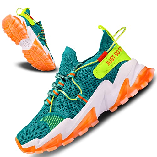 Amlang Women's Breathable Running Tennis Shoes Athletic Workout Sport Sneakers Lake Blue Size 8.5 #TOP2