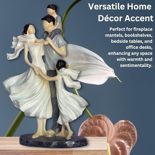 Elegant Gold Couple Figurine – Romantic Poly-Resin Sculpture for Home Décor, Anniversary, and Valentine’s Day Gift – Intricately Designed Love Statue (White) — photo — 2 of 9