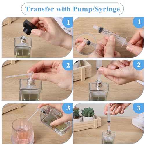 8 Pcs Perfume Refill Tools Clear Syringe Perfume Transfer Set, Perfume Funnel Syringe Extractor Dispenser Tool for Liquid Fragrance Sample Essential Oils, Travel Use or Watering Feeding4