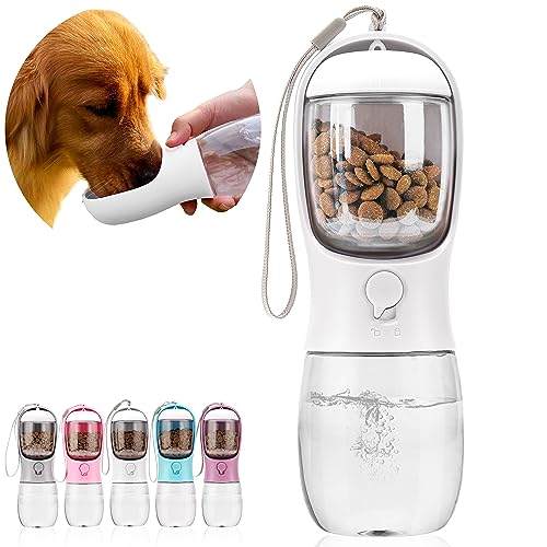 AVELORA Dog Water Bottle with Food Container 10oz–19oz