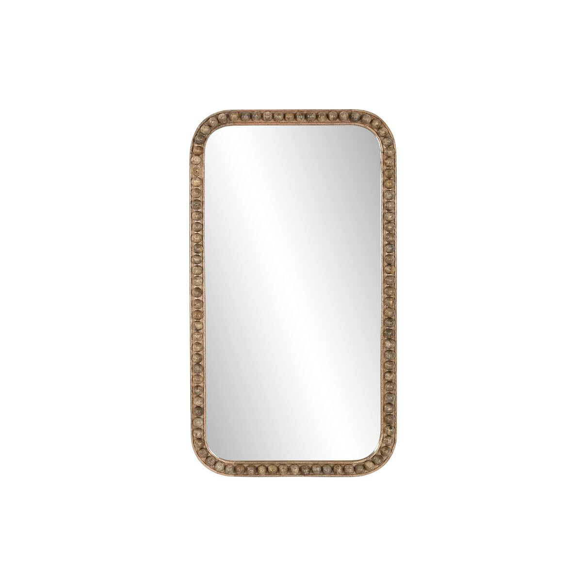 Home ESPRIT Espejo de Pared Natural Madera de Mango Bolas 51 x 3,5 x 91 cm