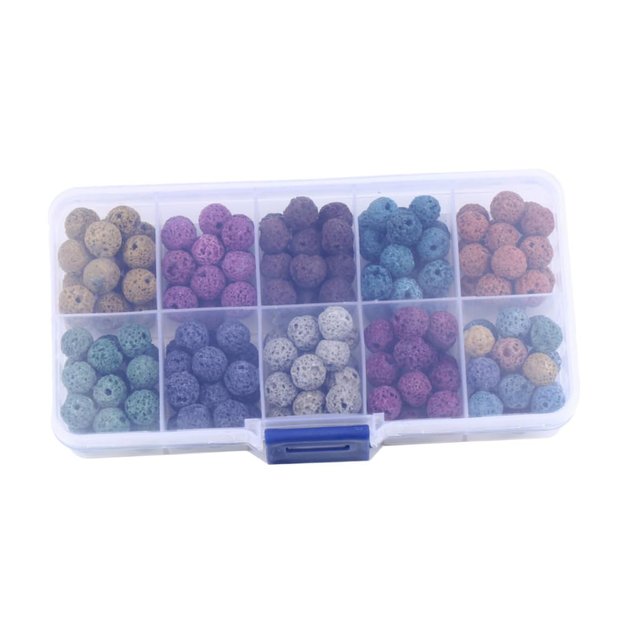 NUOBESTY 540pezzi Perline Colorate Rotonde Pietra Artificiale Bigiotteria e Decorazioni Eleganti