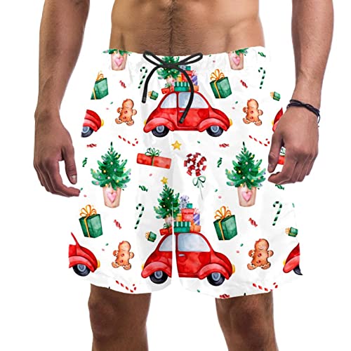 Short de plage léger séchage rapide maillots de bain hommes Noël imprimé