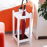 bücherregal massivholz nussbaum  COLiJOL Bücherregal Minimalist Massivholz Regenschirm St9 Schlitz Regenschirm Stwith Tropfschale Langer/Kurzer Regenschirm Selbsttragende Krücken Toy Store She,Weiß,Freie Größe