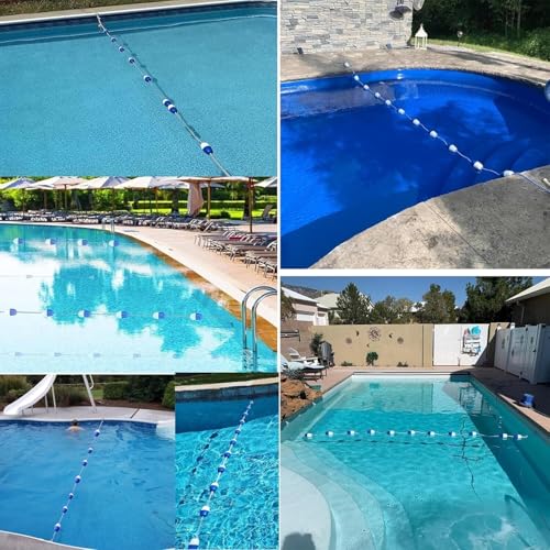 Corde de sécurité de piscine avec crochets pour séparation de couloir résidentiel 1m