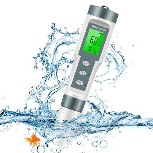 pH Meter - 0.01 High Precision TDS Meter Digital Water Tester TDS/pH/Temp 3-in-1 pH Tester for