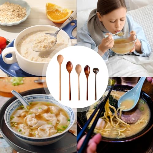 Cucharón de madera para cocina resistente al calor, ideal para mezclar salsas y servir sopas 5