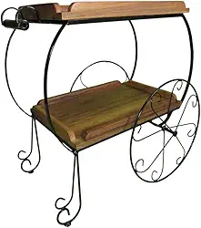 Carrinho De Chá Grande Em Madeira E Ferro Festas Decoração