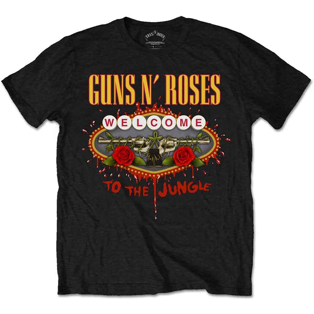 Paradiso Clothing Unisex Black Guns N Roses Welcome To The Jungle T Shirt - L