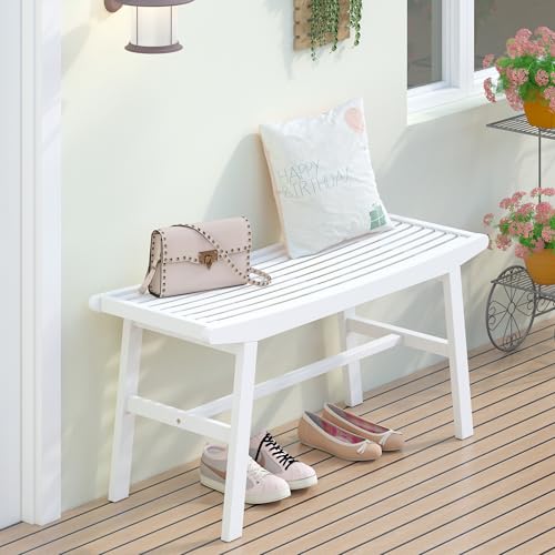 Bamboo Dining Bench Indoor Long Bench Sturdy & Comfortable Indoor
