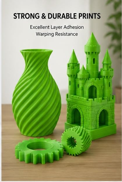 Image of PLA 3D Printer Filament 1.75mm, 1kg Spool (2.2 lbs) - UV /Heat /Weather Resistant, Strong Layer Bonding, Smooth Printing, Low Odor, Outdoor Functional Prototypes, FDM Compatible (Hunter Green, 1 kg)