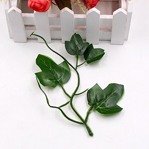 Buy Green 5pcs 16cm artificial flowers cheap silk green leaf bouquet