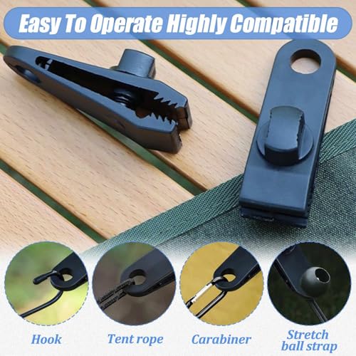 Planenspanner, Planenclips,10 Stück Planenbefestigung Nylon Plastik Tarp Clips,Planenklammern,Multifunktion Spanner Befestigungsclips für Markisen,Windseil und Banner