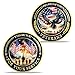 Patriotic Military Challenge Coin | Bright Veteran Double Flags Memorial Military Chip & Veterans Thank You for Your Service Token | Appreciation Gift for Military & Veterans & Patriots in Service