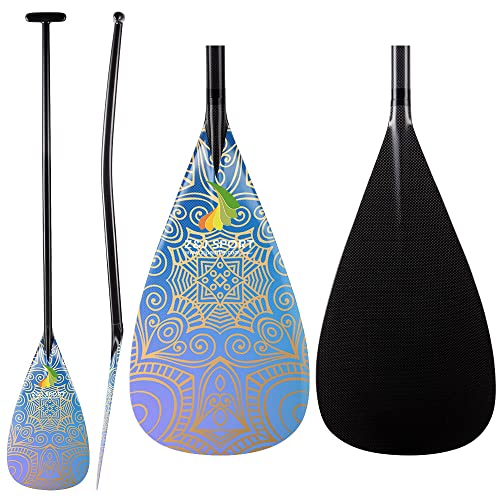 Z&J SPORT Outrigger Canoe Paddle Full Carbon, Tahiti Style OC Paddle with T-Handle, Lightweight...