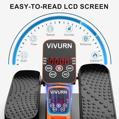Image of VIVURN-018 Under Desk Elliptical 12 Speed 5 Modes Mini Motorized Leg Exerciser While Sitting for Seniors As Seen on TV with Non-Slip Mat Quiet & Portable Electric Pedal Exerciser for Home and Office