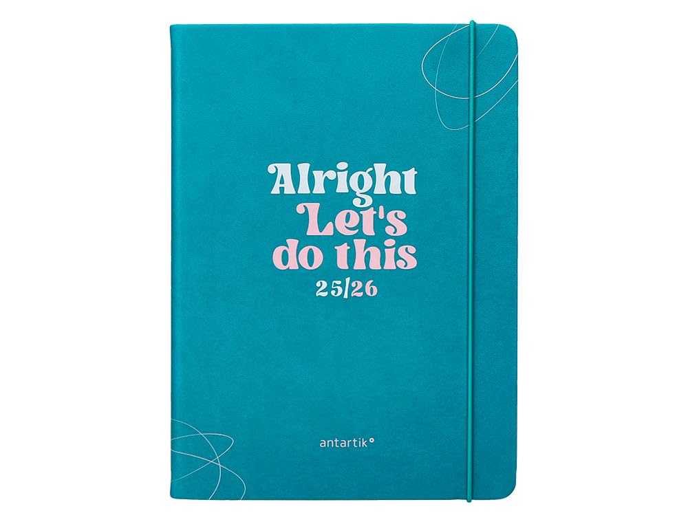 Anartik school diary 25-26 bound go! Simil green leather week view a5 bilingual FSC paper 80 g.