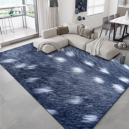 Tapis doux en peluche pour salon et chambre - Solution sol froid lavable et antidérapant