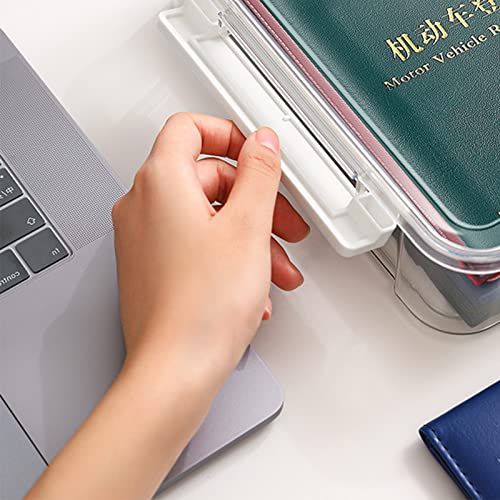 Jonvin A4 File Portable Project Case,Office Supplies Accessories File Protector Case Organizer,Documents Magazines Paper Protector, Office Supplies File Storage Case (13.64 X 9.21 X 2.55 In) #TOP3