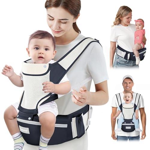 Safotad Baby Carrier Newborn to Toddler, Lightweight Ergonomic Baby Hip ...