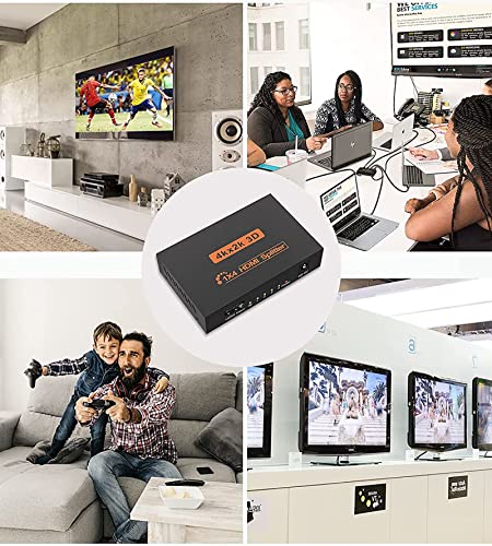 Divisor HDMI 1 Em 4, 4K X 2K 1 Em 4 Out Hdmi Splitter 30HZ Distribuidor De V¨ªdeo Full HD 1080P 3D S