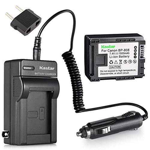 Kastar Bp808 Battery (1-Pack) And Charger Kit For Canon Bp-807, Bp-808, Bp-809 And Canon Hfm400 Hf100 M300 S100 S200 Fs36 Fs37 Hf200 Hfs11 Hf100 Hf20 Hg21 Fs406 Cameras #TOP22