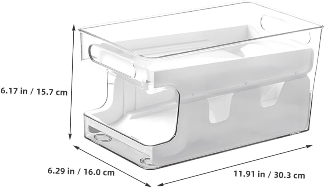 jojofuny Capacity Double-layer Holder Reusable Refrigerator Organizer for Easy Access and Storage for Kitchen and Family Use