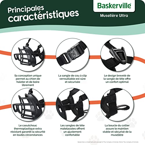 BASKERVILLE Ultra Dog Muzzle- Black Size 1, Perfect for Extra Small Dogs, Prevents Chewing and Biting, Basket allows… - Image 7