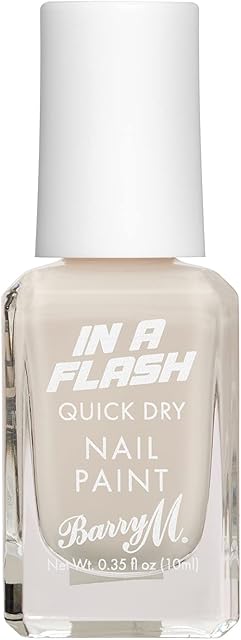 Barry M In a Flash Quick Dry Nail Paint, Shade Chaotic Cream, Quick Dry Nail Polish