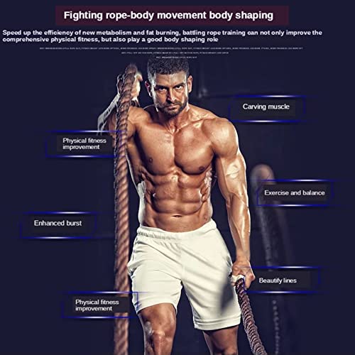ZXYWW Corda de batalha para exercícios com kit de âncora, treinamento de corda de fitness para trein