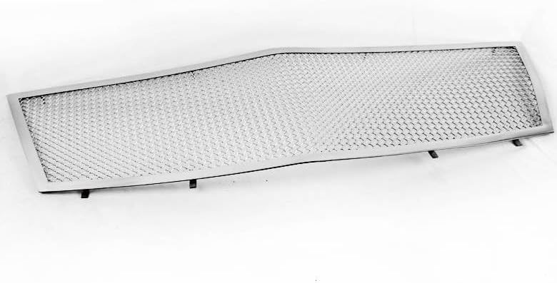 Front Bumper Stainless Steel Mesh Upper Hood Grille Insert Chrome Compatible with 2008-2013 Cadillac CTS