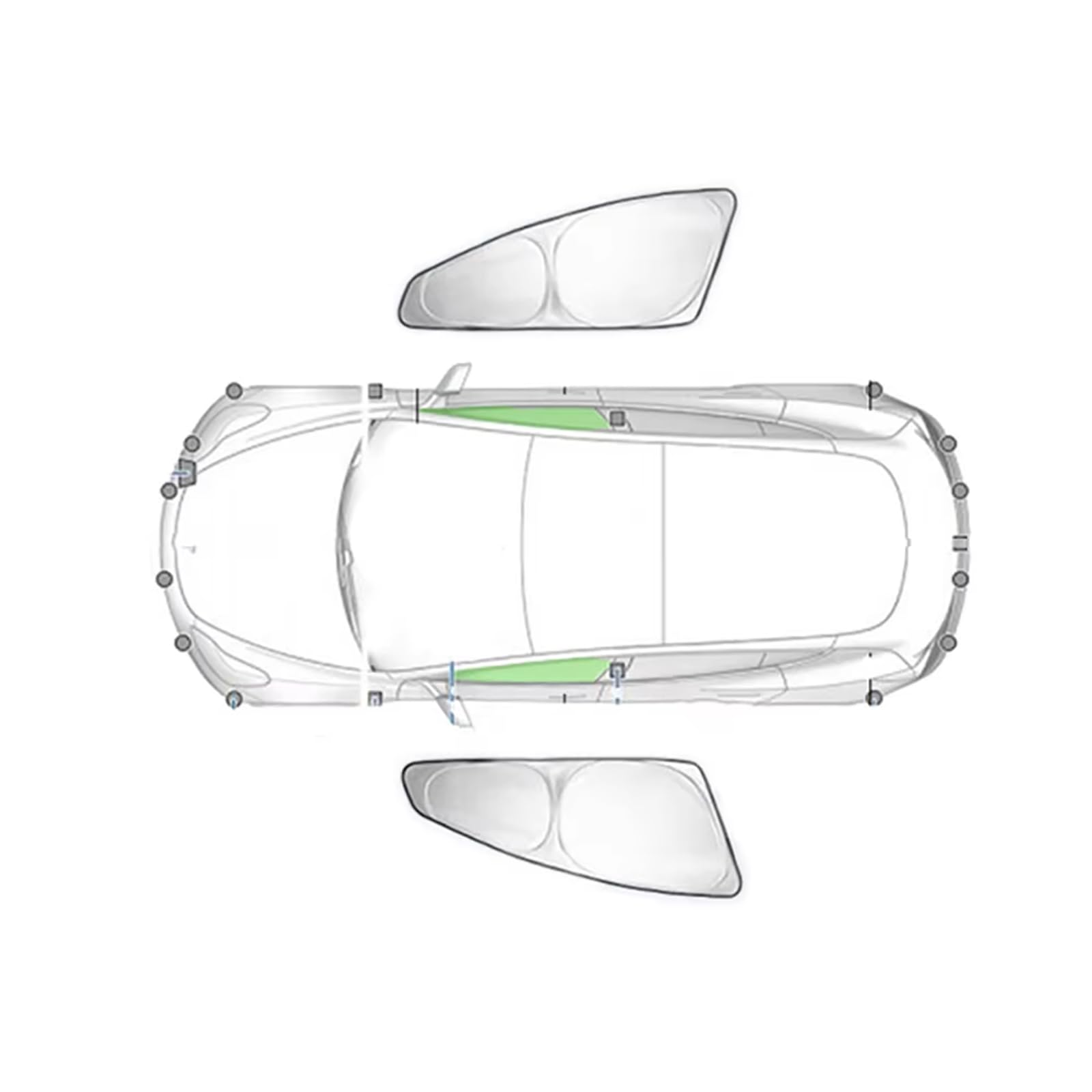Car Window Shades for Toyota Fortuner 2006-2016,Privacy Sun Shade Set for Front Windshield Side and Rear Windows,Keep Your Car Cooler,Front 2PCS