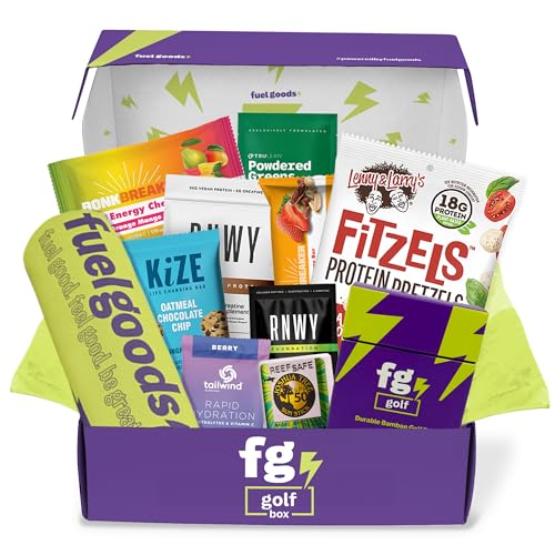 The Golf Box By Fuel Goods - Best Golf Gift Box For Women And Men, 10-12 Premium On Course Golf Accessories And Tournament Essentials; Golf Gifts