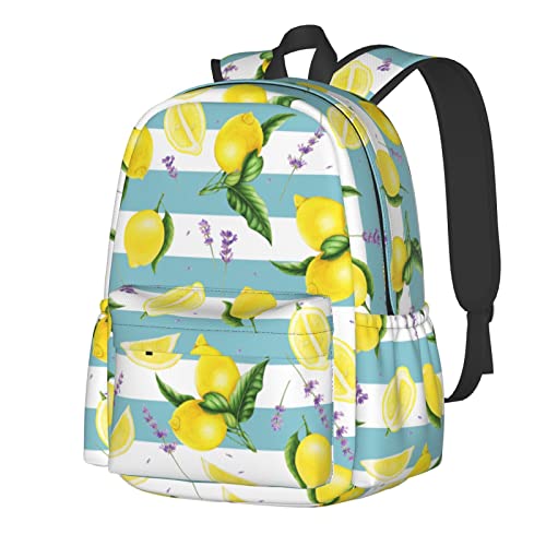 Sac à dos 17 pouces Citrons et Lavande pour ordinateur portable et cours