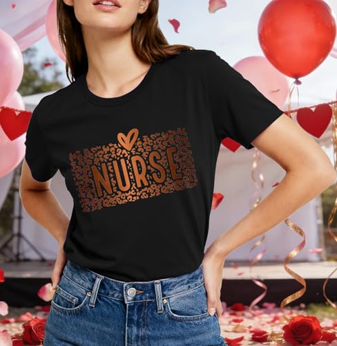 Image of Women Nurse Shirts Nursing Life Letter Short Sleeve Register Nurses Inspirational Tee