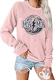 KIDDAD Mama Sweatshirt for Women Mama Lightning Bolt Long Sleeve Shirt Pullover Casual Fall Graphic