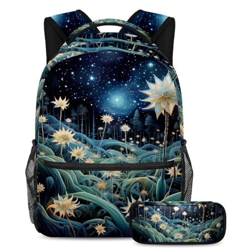 Cartable étoiles lot de 2 pour la rentrée scolaire des enfants et ados multicolore