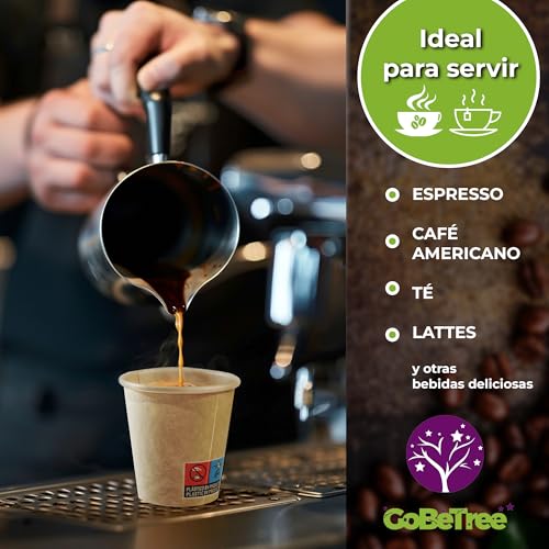 Miniatura 4 de 200 Vasos Desechables Café Kraft De 120 Ml 4 Oz, Vasos De Cartón Kraft Desechables Con Paletinas De Madera Para Café. Para Bebidas Frías Y Calientes. Para Llevar