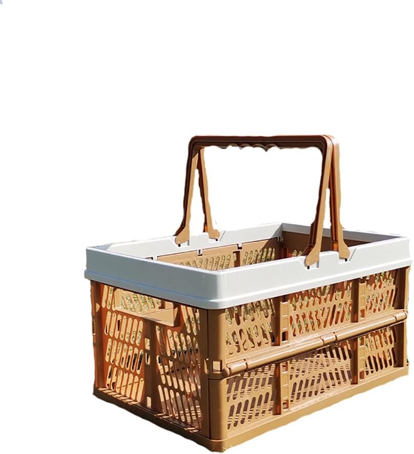 Plastic Folding Baskets, Home Snacks Baskets, Storage Baskets Car Trunk Storage Boxes Picnic Baskets Portable Shopping Baskets