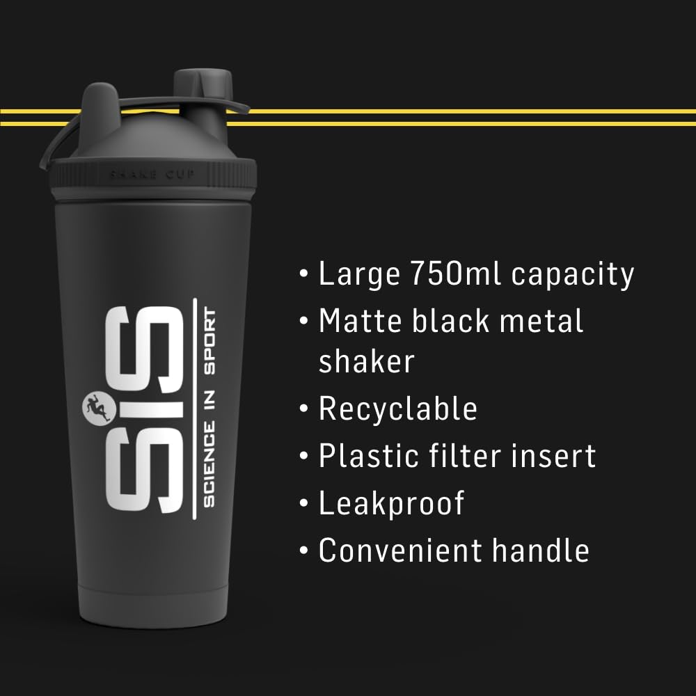 Science in Sport Metallic Protein Shaker 750 ml, czarny matowy