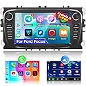 NHOPEEW 2+64G Android Autoradio für Focus II für S-Max für Mondeo 9 für Galaxy II für C-Max für Kuga mit Carplay&Android Auto - 7 Zoll Radio Unterstützung WiFi GPS SWC + Rückfahrkamera