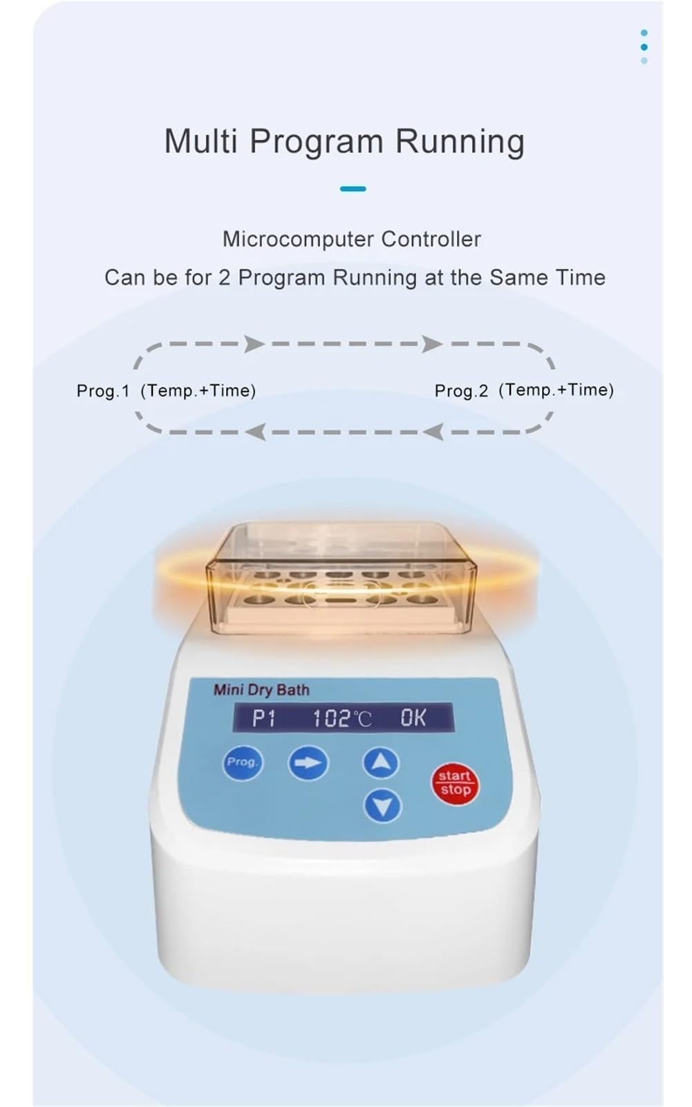 Centrífuga de sobremesa de laboratorio, Incubadora termostática portátil del baño seco del indicador digital con el bloque de calefacción(With Block A 0.2ml)
